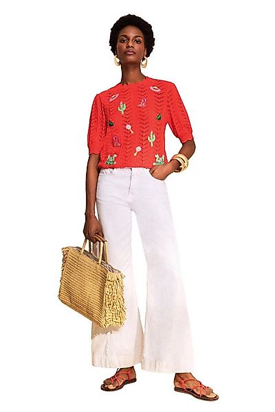 Love & Roses Strickpullover Love & Roses Western-Strickoberteil mit Sticker günstig online kaufen