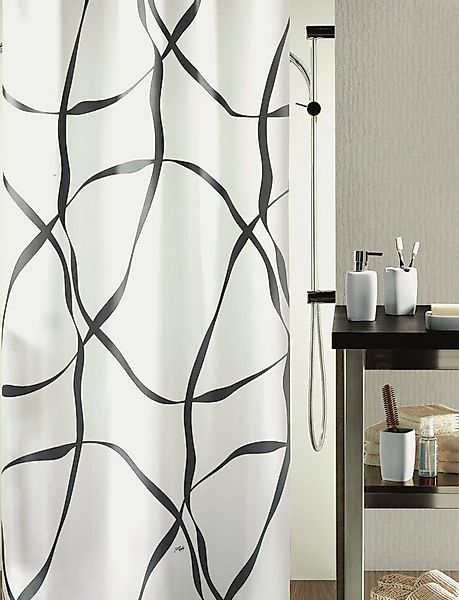 spirella Duschvorhang RIBBON Breite 120 cm, Textil-Duschvorhang, 100% Polye günstig online kaufen