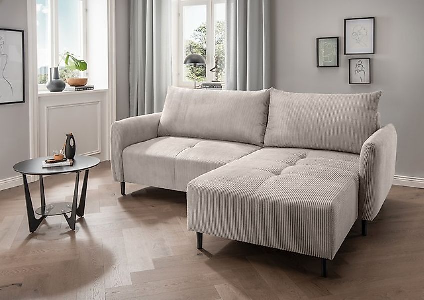 INOSIGN Ecksofa »Mara, L-Form, aktueller Cord Bezug und tolle Farben, schma günstig online kaufen