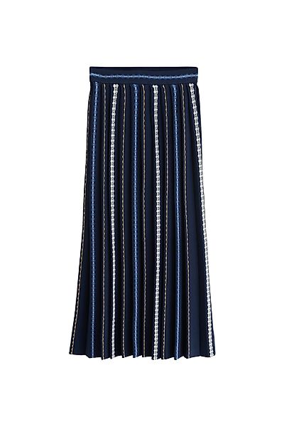 Next Midirock Gestrickter Midi-Faltenrock mit Stickerei günstig online kaufen