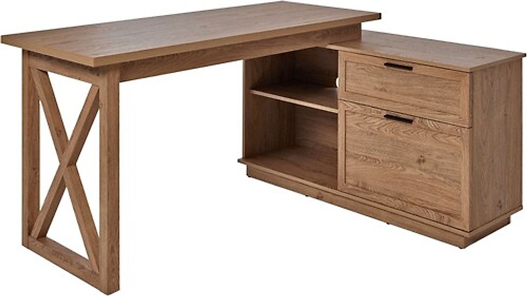 Jahnke Eckschreibtisch »CHALET D 155 E«, (1 St.), im Landhausstil, wechsels günstig online kaufen