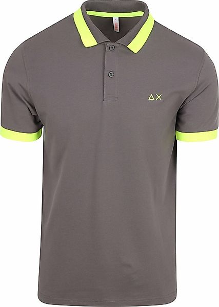 Sun68 Poloshirt Big Stripe Fluo Anthrazit - Größe XL günstig online kaufen