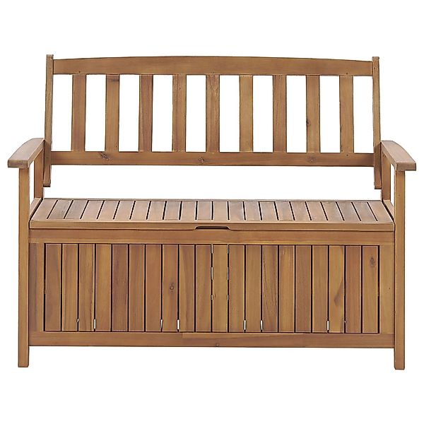 Beliani Gartenbank Heller Holzfarbton 60x120x91 günstig online kaufen