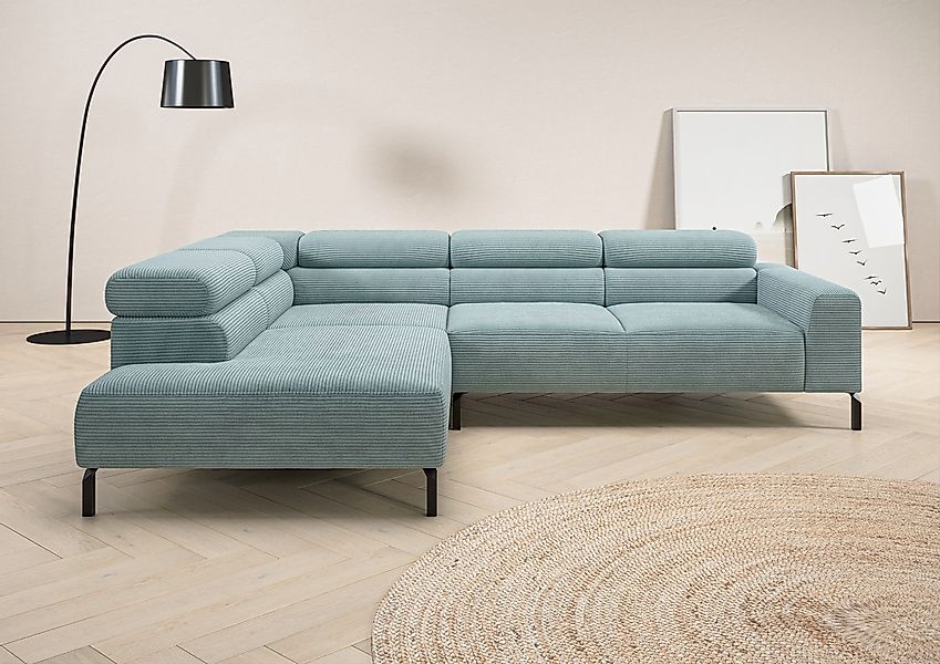 Places of Style Ecksofa "Antonelli, L-Form, inkl. Kopfteilverstellung, Brei günstig online kaufen