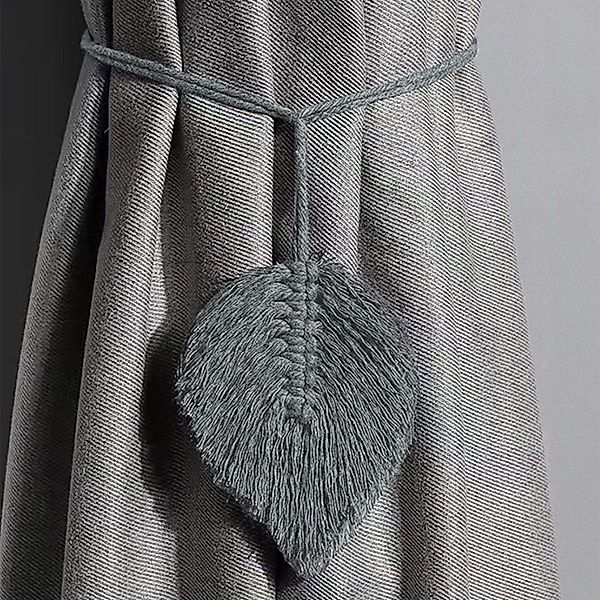 BTTO Raffhalter Vorhang-Raffhalter,Blätter Boho Raffhalter,Raffhalter Seil, günstig online kaufen