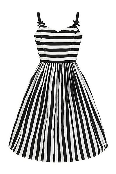 Hell Bunny A-Linien-Kleid Juno 50's Dress Gestreift Retro Vintage Trägerkle günstig online kaufen