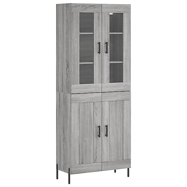 vidaXL Highboard Grau Sonoma 69,5x34x180 cm Holzwerkstoff 3198351 günstig online kaufen