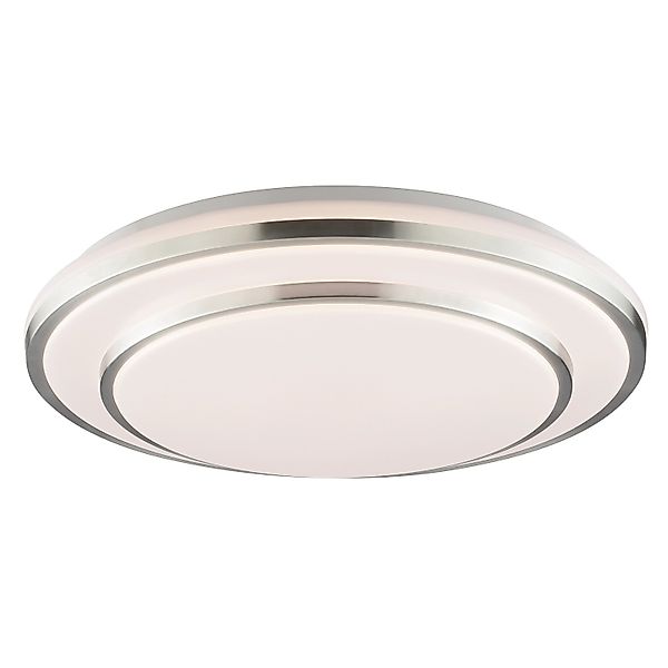 Brilliant LED-Deckenleuchte Nivaro Silber-Weiß Ø 39 cm günstig online kaufen