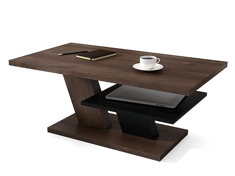 Mazzoni Couchtisch Cliff Eiche dunkel / günstig online kaufen