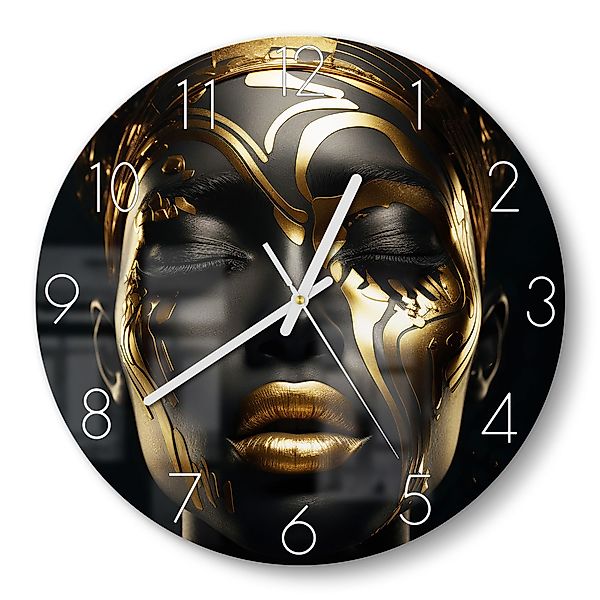 DEQORI Wanduhr 'Göttin des Goldes' (Glas günstig online kaufen