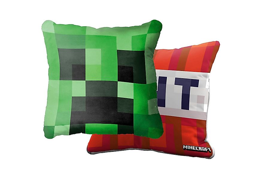 BERONAGE Dekokissen Minecraft Kissen Creeper & TNT 40x40 cm Kuschelkissen S günstig online kaufen