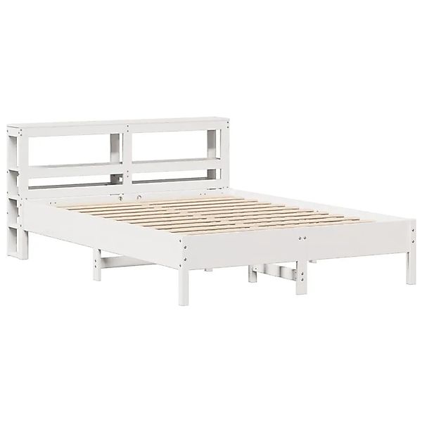 vidaXL Massivholzbett ohne Matratze Weiß 150x200 cm Kiefernholz 3306145 günstig online kaufen