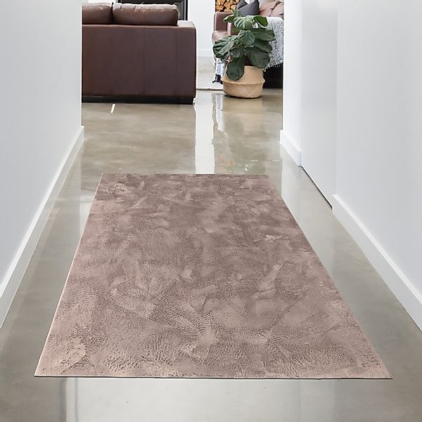 Carpetia Teppich Teppich taupe Hasenfell-Optik elegant günstig online kaufen