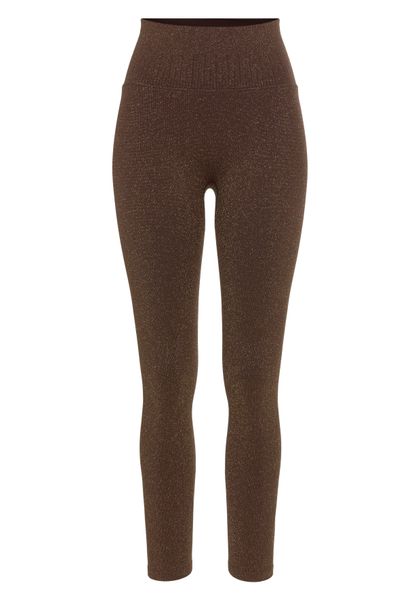 LASCANA Seamless Leggings mit goldenem Lurex günstig online kaufen