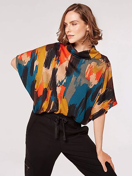 Apricot Fledermausshirt Cape Top mit Feldermausärmeln günstig online kaufen