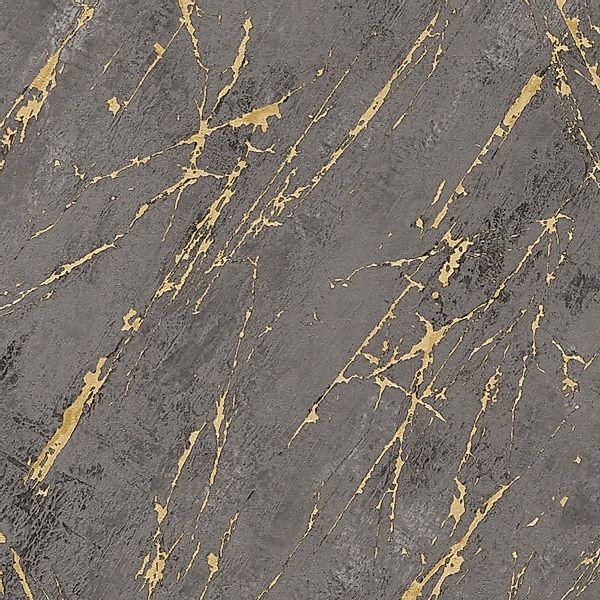 Bricoflor Tapete in Marmoroptik Schwarz Gold Scheuerbeständige Vliestapete günstig online kaufen