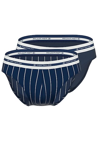 TOM TAILOR Minislip, (2er Pack), bequem, eng, atmungsaktiv, Streifendesign, günstig online kaufen