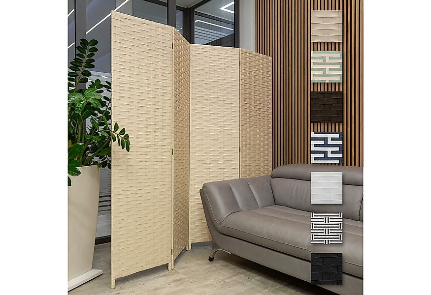 Hexim Raumteiler, Paravent 180x180 cm - Trennwand 4-teilig klappbar für Inn günstig online kaufen