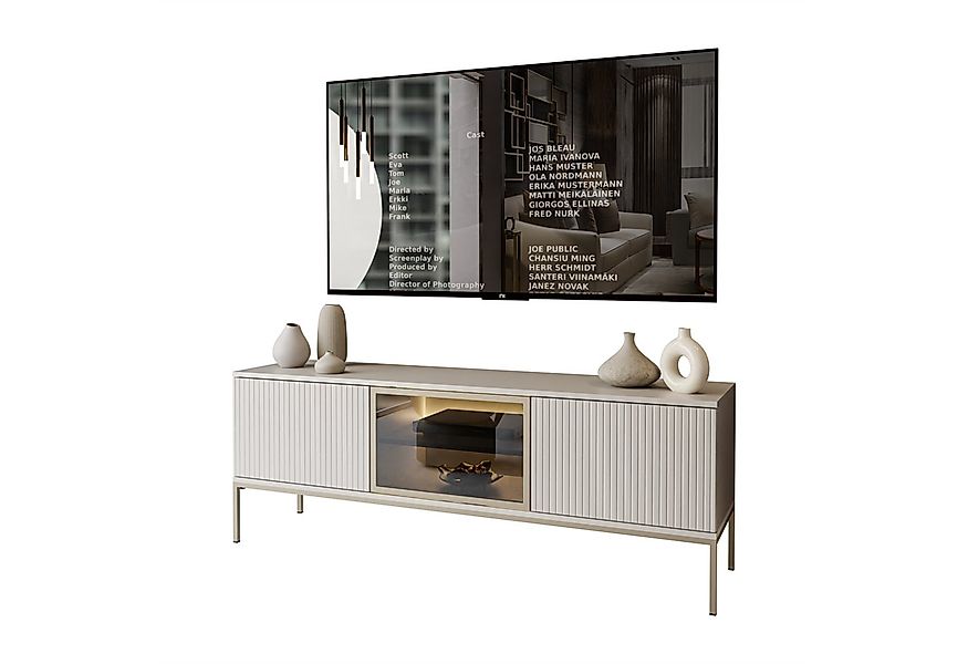 Lookway TV-Schrank ECLIPSE 154 Kaschmir mit Beleuchtung Breite: 154 cm günstig online kaufen