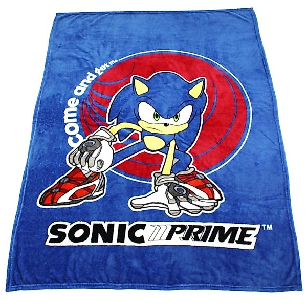 Wohndecke Sonic Prime Flanelldecke flauschige Kuscheldecke günstig online kaufen