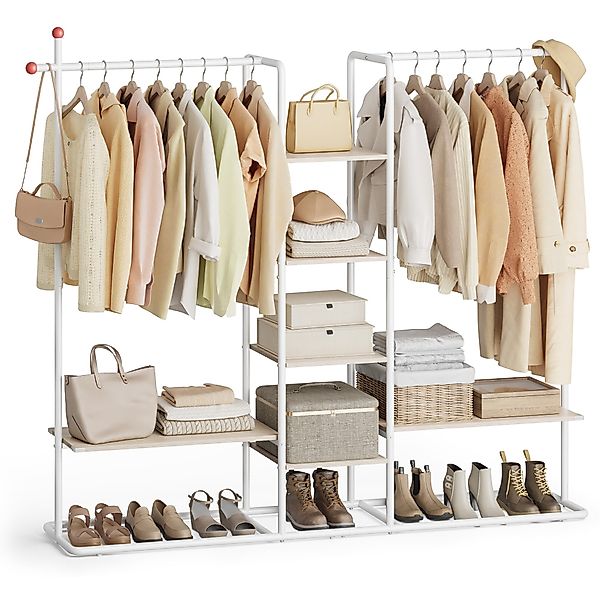 SONGMICS HOME Kleiderständer, Garderobenständer, offener Kleiderschrank, günstig online kaufen