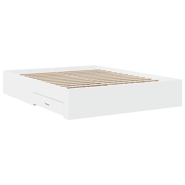 vidaXL Bettgestell mit Schubladen Weiß 160x200 cm Holzwerkstoff 3280370 günstig online kaufen