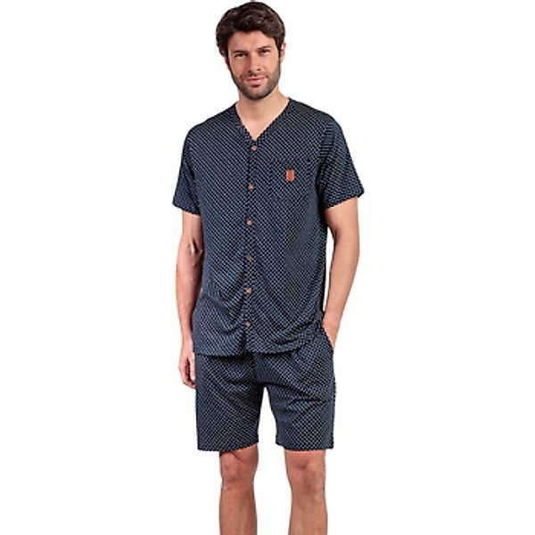 Admas  Pyjamas/ Nachthemden Pyjama Shorts Hemd Kurzarm Leather günstig online kaufen