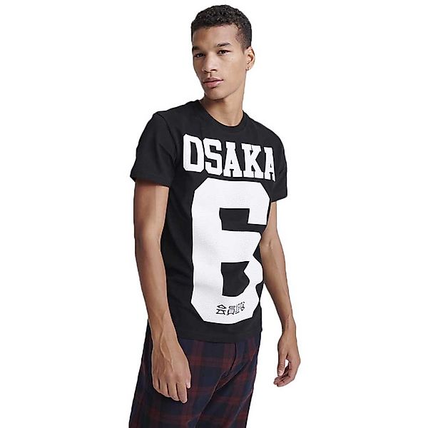 Superdry Mono Osaka 6 Kurzärmeliges T-shirt S Black günstig online kaufen