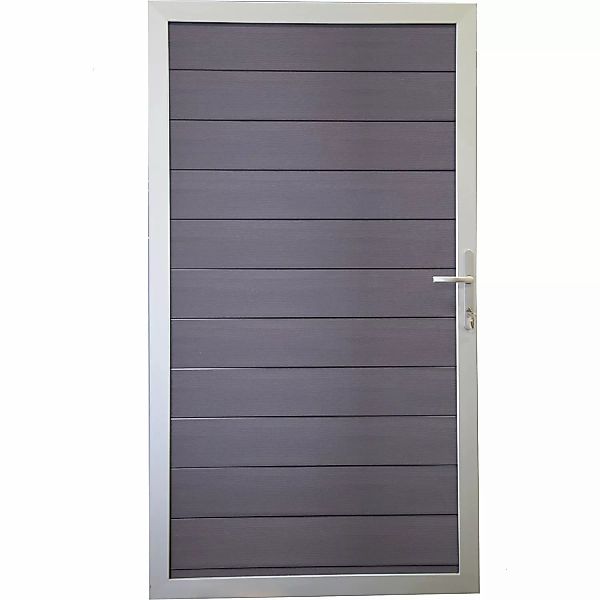 GroJa Steckzaun Solid Tor Universal 100 cm x 180 cm Steingrau günstig online kaufen