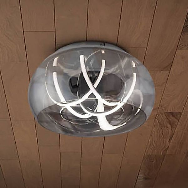 LED-Deckenleuchte Malou, Glas, CCT, Fernbedienung günstig online kaufen