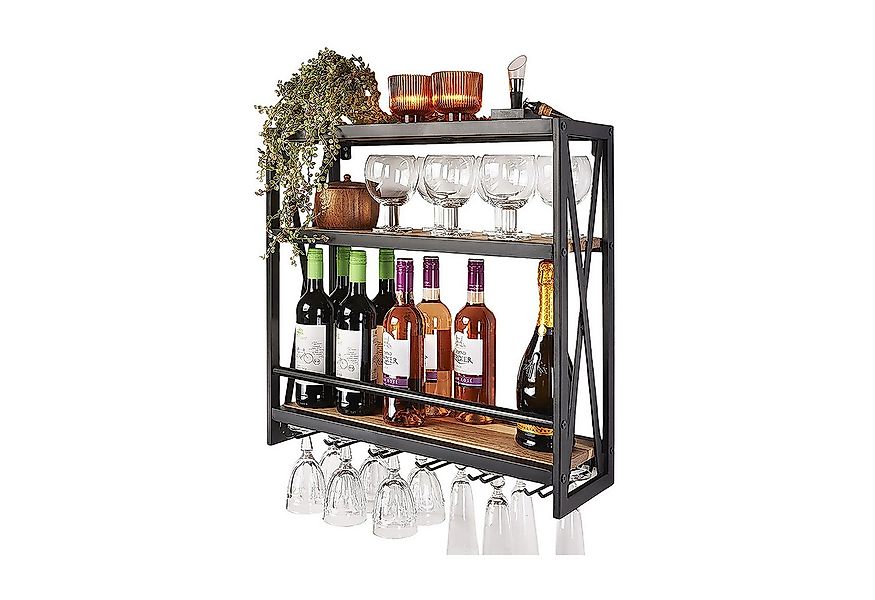 Kobolo Regal Wandregal SYRAH aus Metall und Mangoholz günstig online kaufen