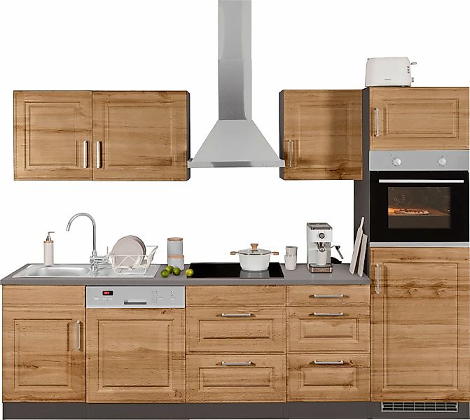HELD MÖBEL Küchenzeile "Stockholm", Breite 280 cm, mit hochwertigen MDF Fro günstig online kaufen