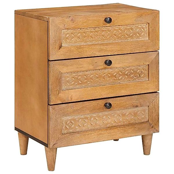 vidaXL Nachttisch Hellbraun 50 x 33 x 60 cm Massives Mangoholz 4018089 günstig online kaufen