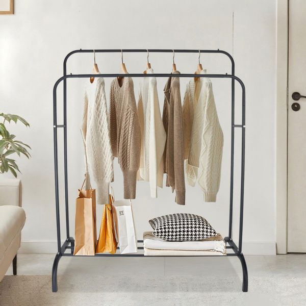 relaxdays Kleiderständer 2 Stangen und Ablage, günstig online kaufen