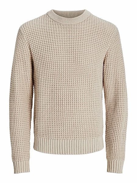 Jack & Jones Rundhalspullover "JCOZION KNIT CREW NECK BF", mit markanter St günstig online kaufen