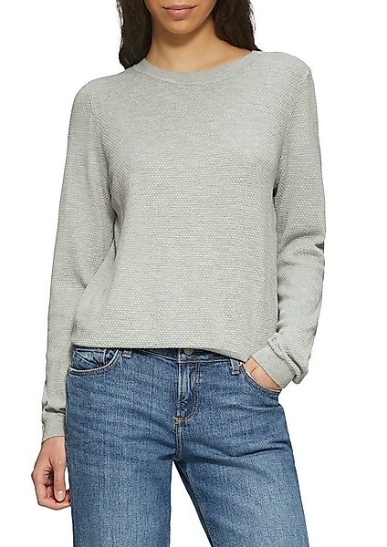 QS Rundhalspullover in Strick-Optik günstig online kaufen