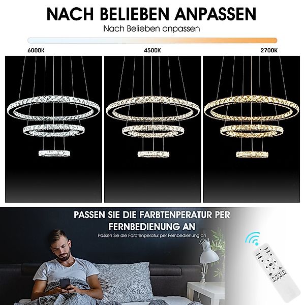 WILGOON Deckenleuchte LED Deckenlampe, LED Kristall günstig online kaufen