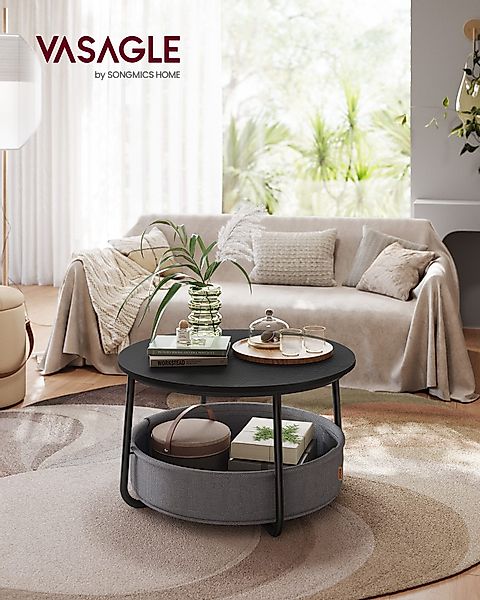 VASAGLE Couchtisch, Beistelltisch, rund Wohnzimmertisch mit günstig online kaufen