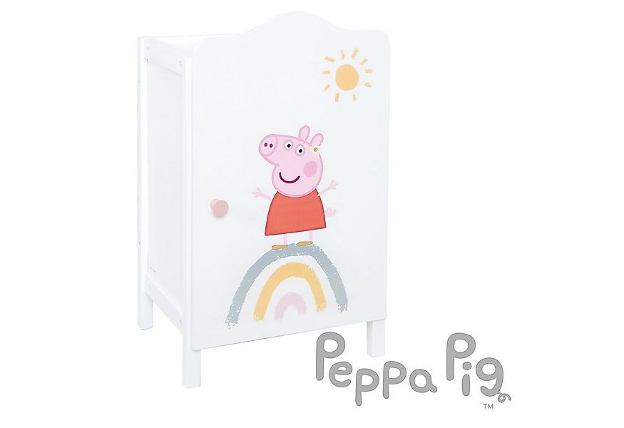 roba® Puppenkleiderschrank Peppa Pig, Puppenmöbel aus weiß lackiertem Holz günstig online kaufen