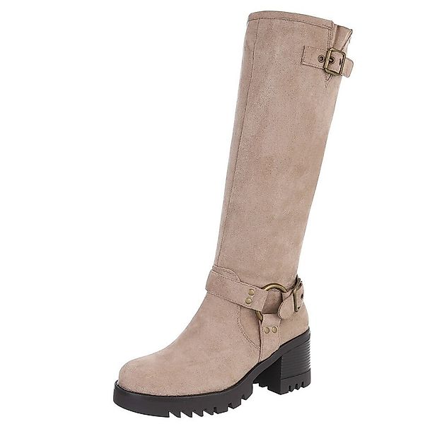 Ital-Design Stylische Damen-Stiefel mit Schnalle und hohem Tragekomfort Sti günstig online kaufen