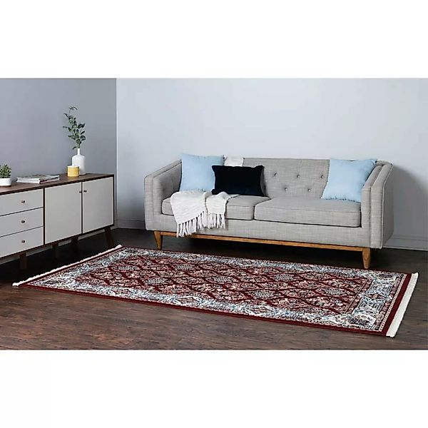 Orient Stil Teppich Dunkelrot und Cremefarben 150x245 cm günstig online kaufen