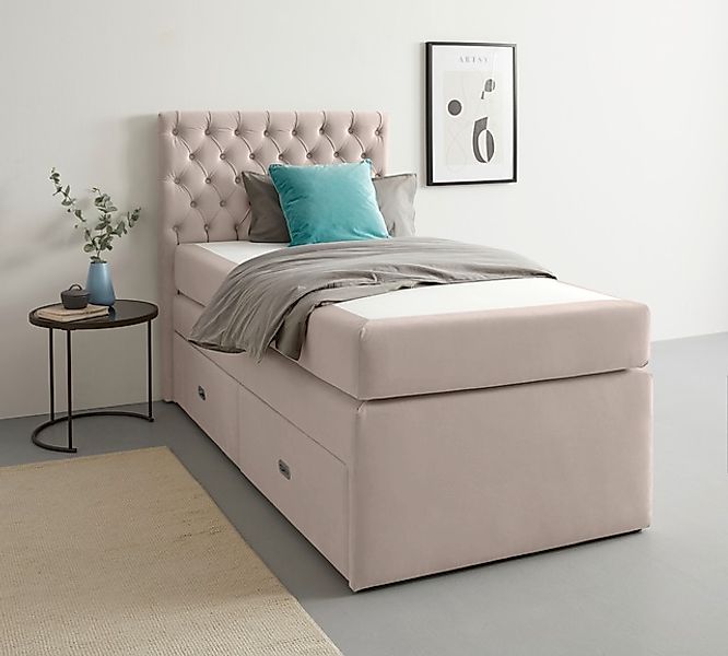 Home affaire Polsterbett »Boxbett Alvi mit Schubladen, Taschen-Federkernmat günstig online kaufen