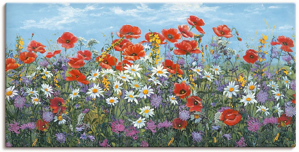 Artland Leinwandbild "Almwiese" Blumenwiese 1 Stk. tlg. auf Holzrahmen gesp günstig online kaufen