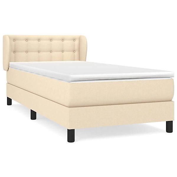 vidaXL Boxspringbett mit Matratze Creme 100x200 cm Stoff1372120 günstig online kaufen