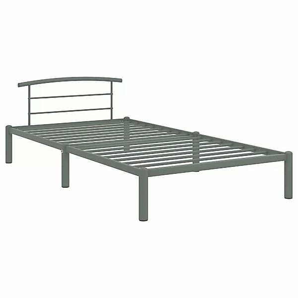 Bettgestell Grau Metall 100x200 Cm günstig online kaufen