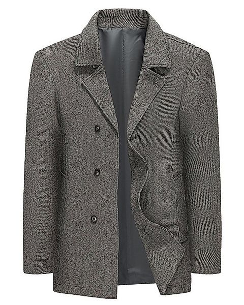 Allthemen Kurzmantel mit Reverskragen Wintermantel Twill Regular Fit Wollma günstig online kaufen