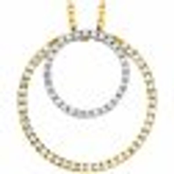 Anhänger mit Kette 925/- Sterling Silber rhodiniert/vergoldet 2 Kreise Zirk günstig online kaufen