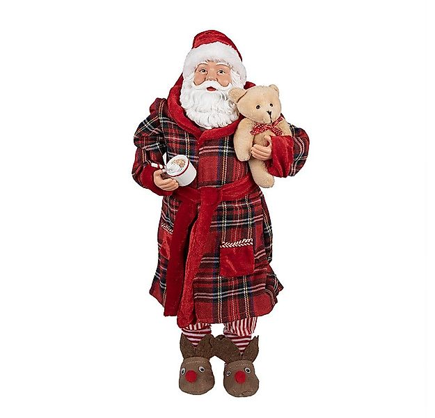 Clayre & Eef Weihnachtsmann Clayre & Eef Dekofigur Weihnachtsmann mit Teddy günstig online kaufen