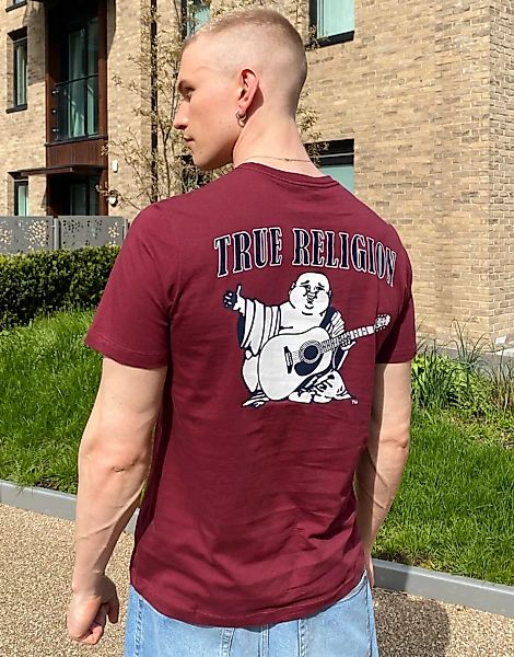True Religion – Buddha – T-Shirt mit Rundhalsausschnitt und Logo-Rot günstig online kaufen