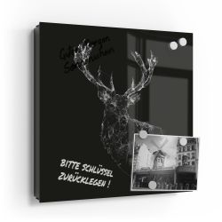 DEQORI Schlüsselkasten 'Digitalisierter Hirsch', Glas Schlüsselbox günstig online kaufen